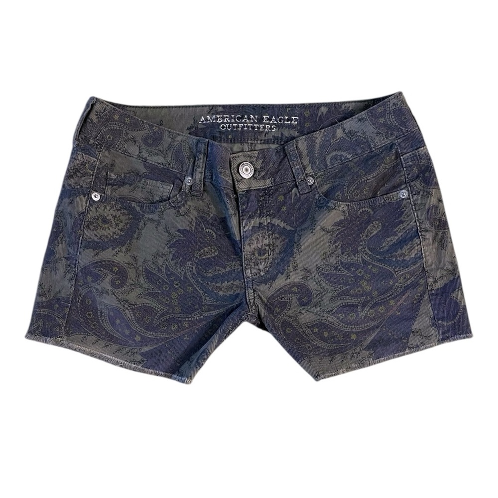 American Eagle Paisley Corduroy Stretch Shorts Size 6 EUC